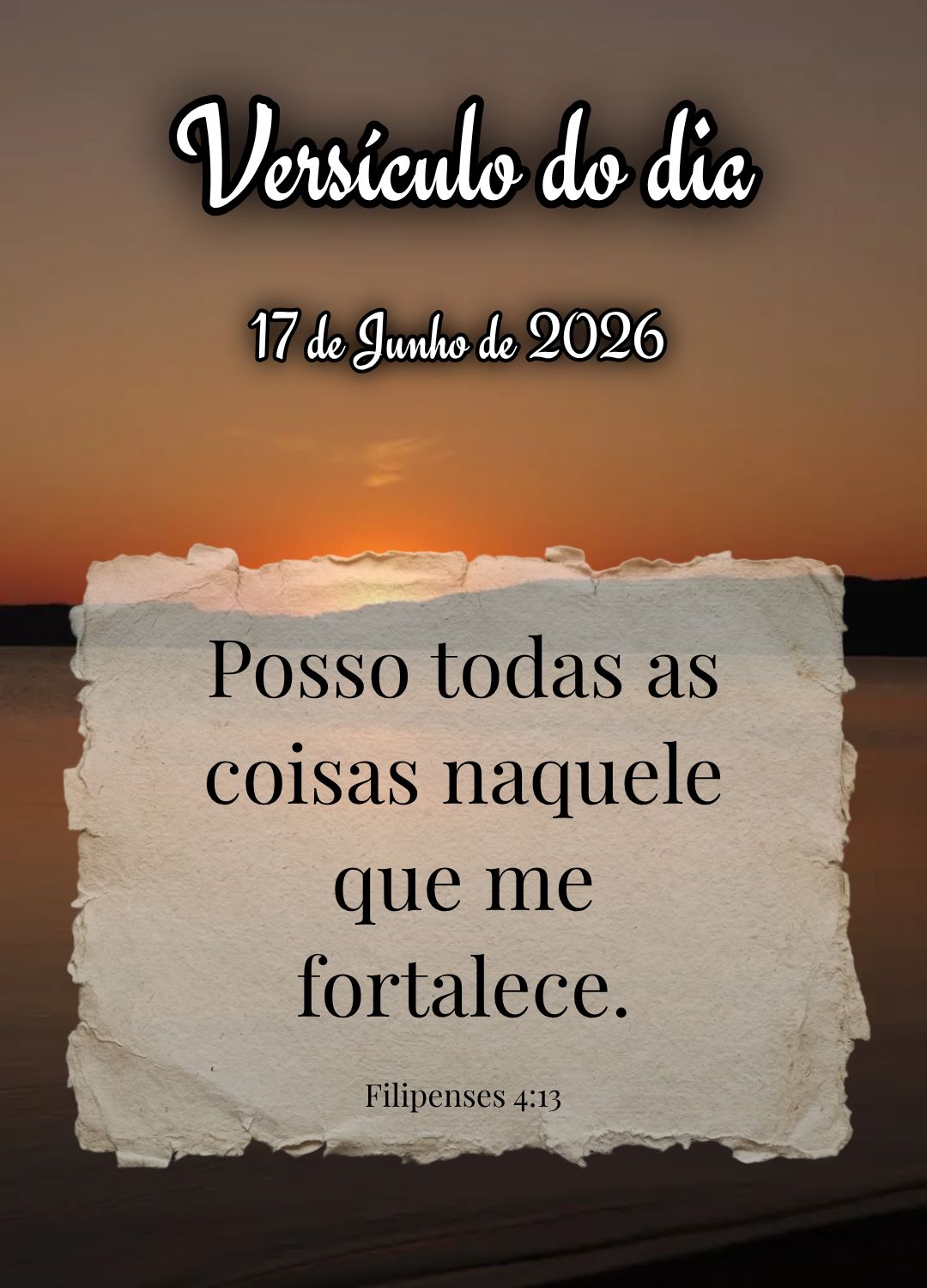 Posso todas as coisas naquele que me fortalece. Versículo do dia Filipenses 4:13