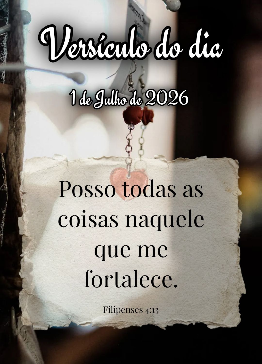 Posso todas as coisas naquele que me fortalece. Versículo do dia Filipenses 4:13