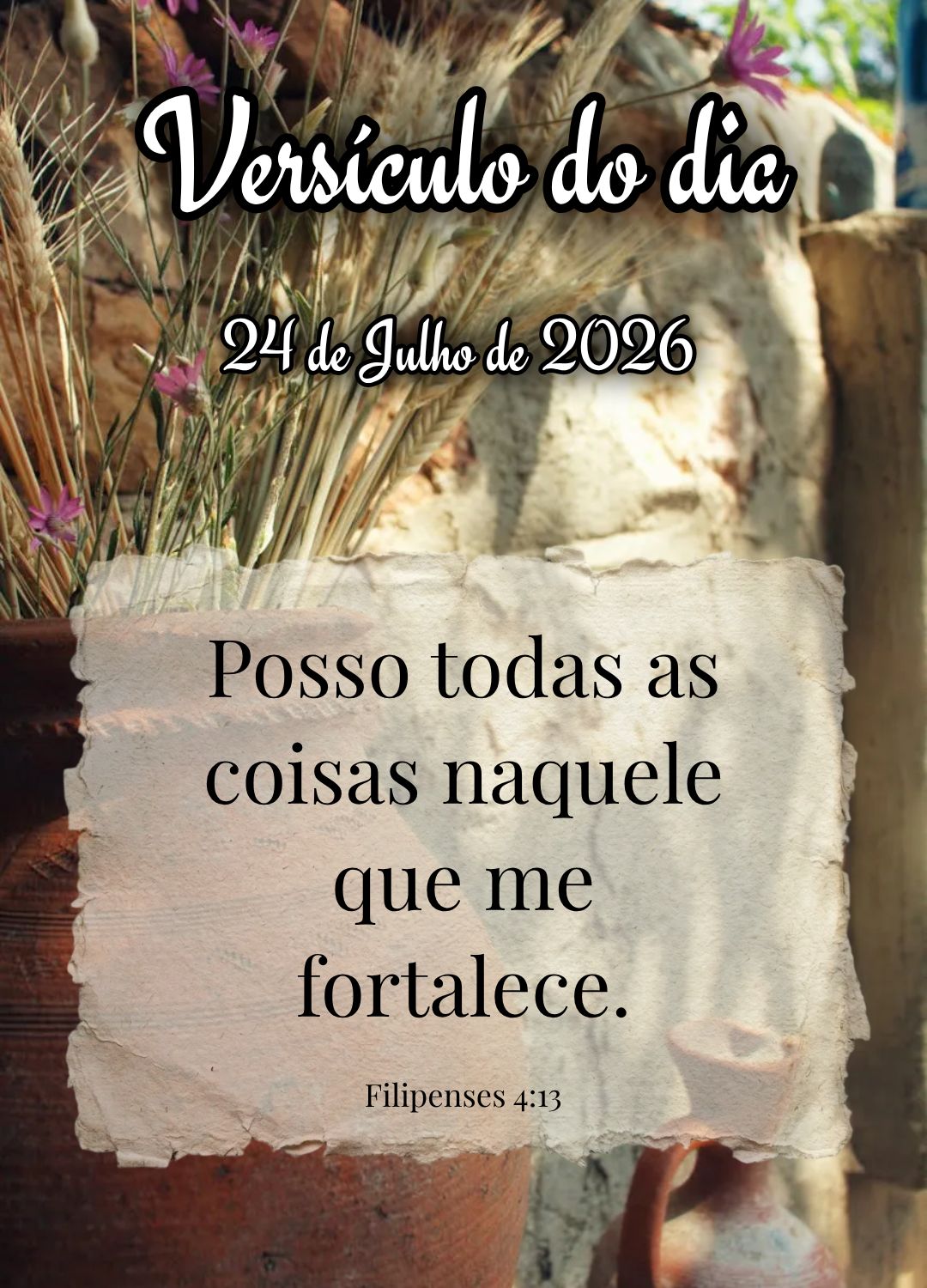 Posso todas as coisas naquele que me fortalece. Versículo do dia Filipenses 4:13
