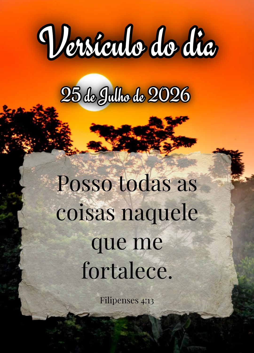 Posso todas as coisas naquele que me fortalece. Versículo do dia Filipenses 4:13