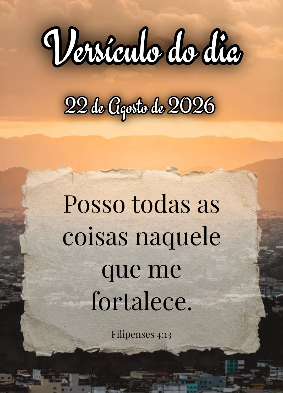Posso todas as coisas naquele que me fortalece. Versículo do dia Filipenses 4:13