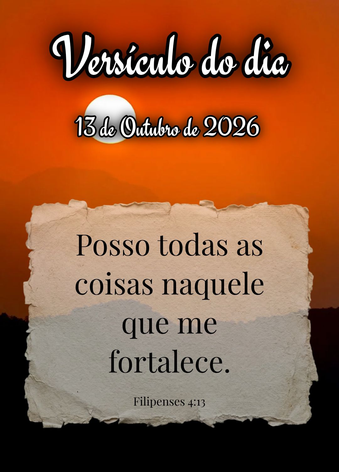 Posso todas as coisas naquele que me fortalece. Versículo do dia Filipenses 4:13