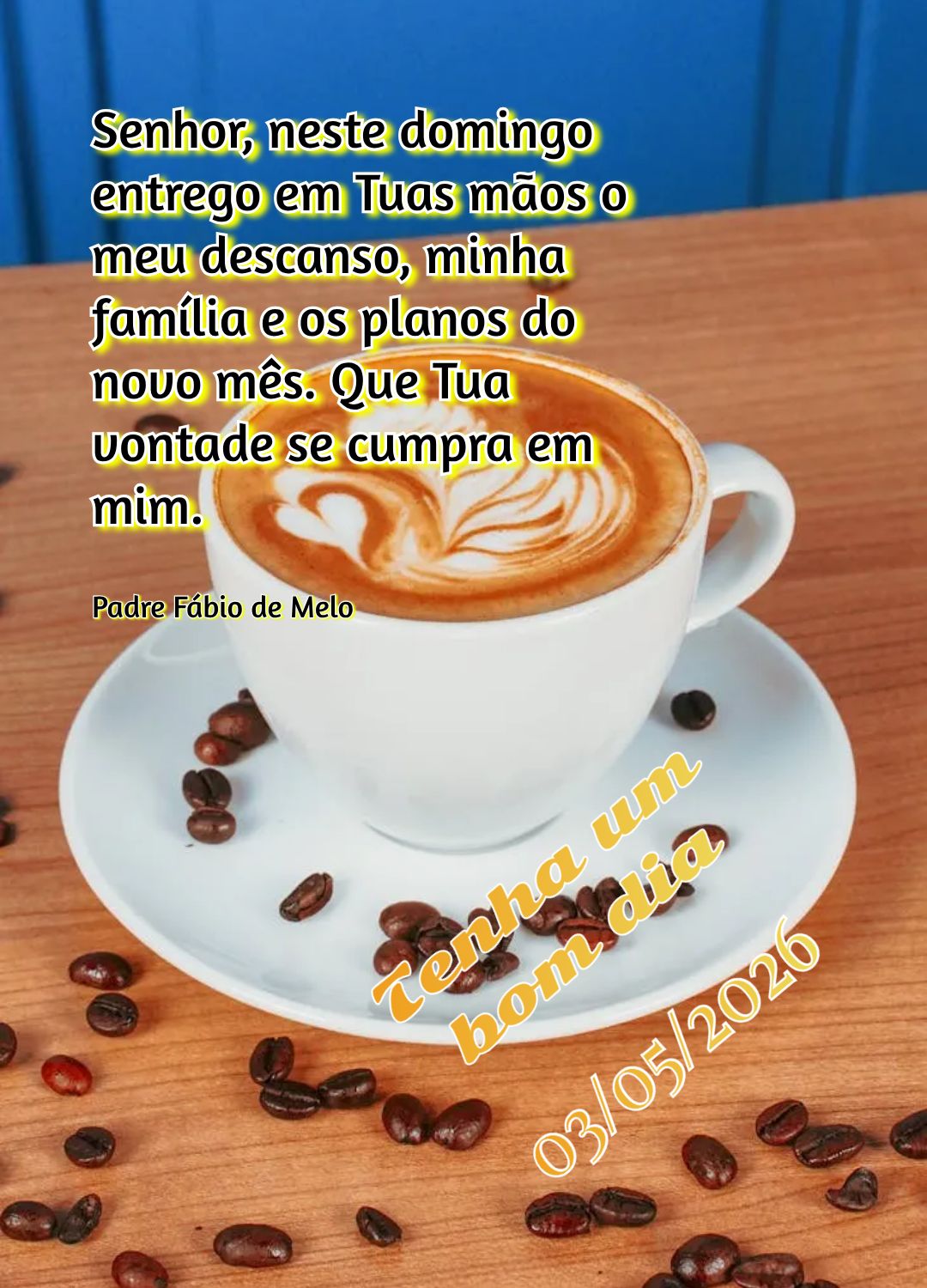 Senhor, neste domingo entrego em Tuas mãos o meu descanso, minha família e os planos do novo mês. Que Tua vontade se cumpra em mim. Tenha um bom dia P...