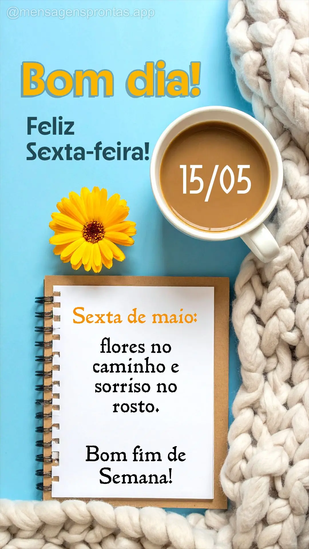 Sexta de maio: flores no caminho e sorriso no rosto. Bom fim de semana! 15/05 Sexta-feira