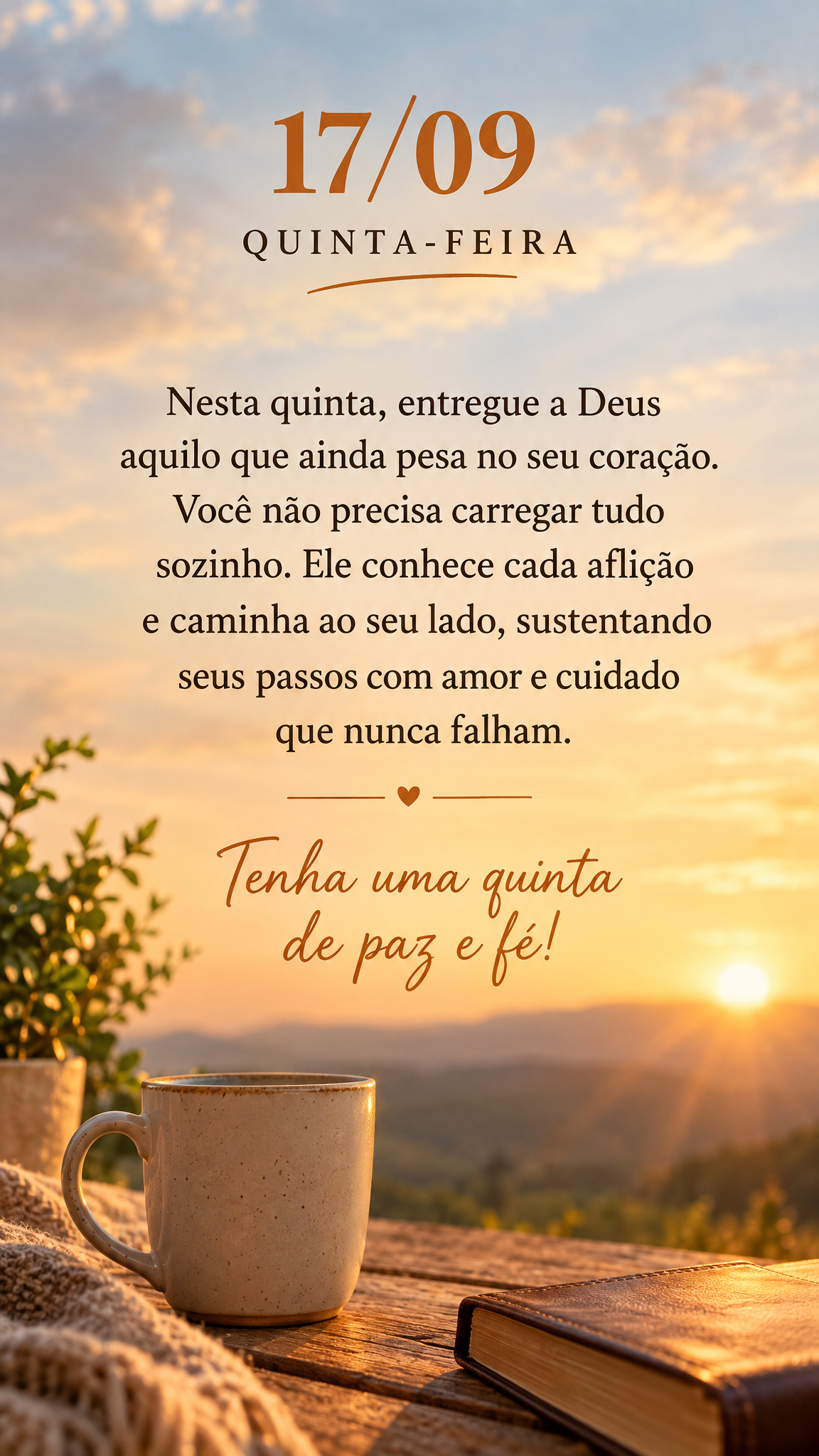 Tenha uma quinta de paz e fé!