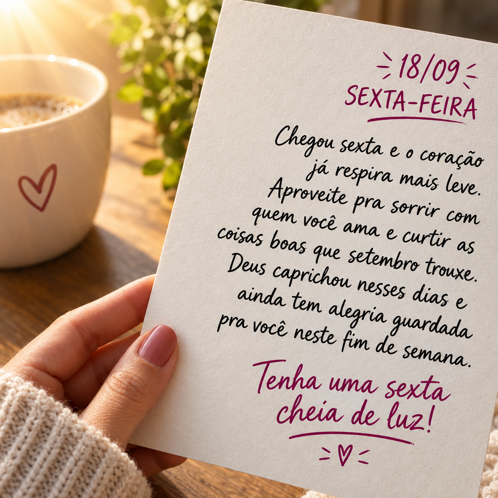 Tenha uma sexta cheia de luz!