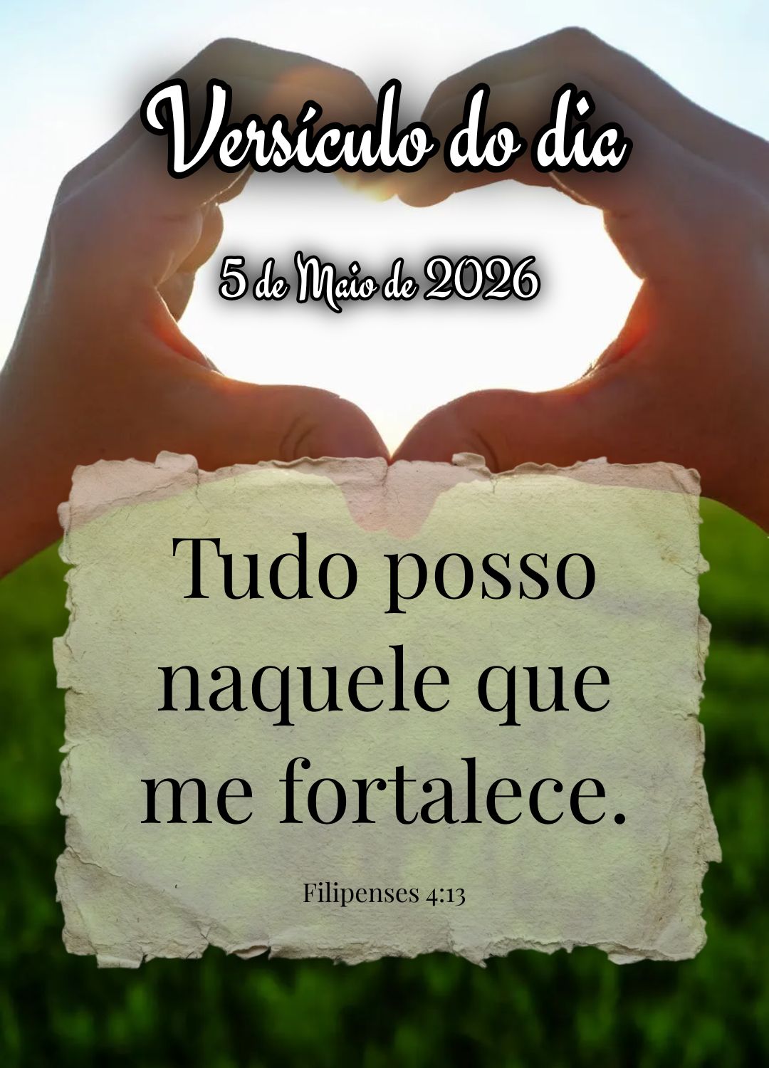 Tudo posso naquele que me fortalece. Versículo do dia Filipenses 4:13