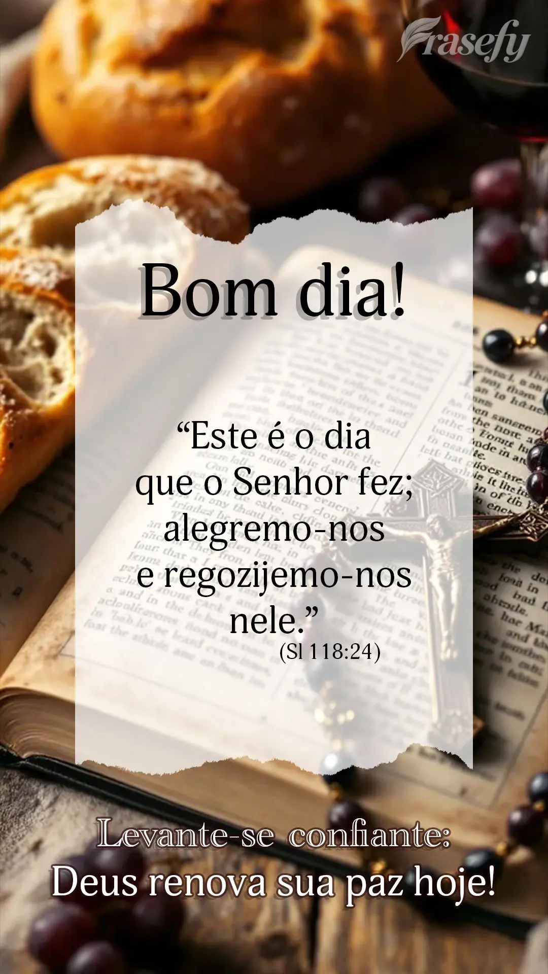 Deus tem uma palavra para você hoje…
Bom dia. “Este é o dia que o Senhor fez; alegremo‑nos e regozijemo‑nos nele.” (Sl 118:24). Levante-se co...