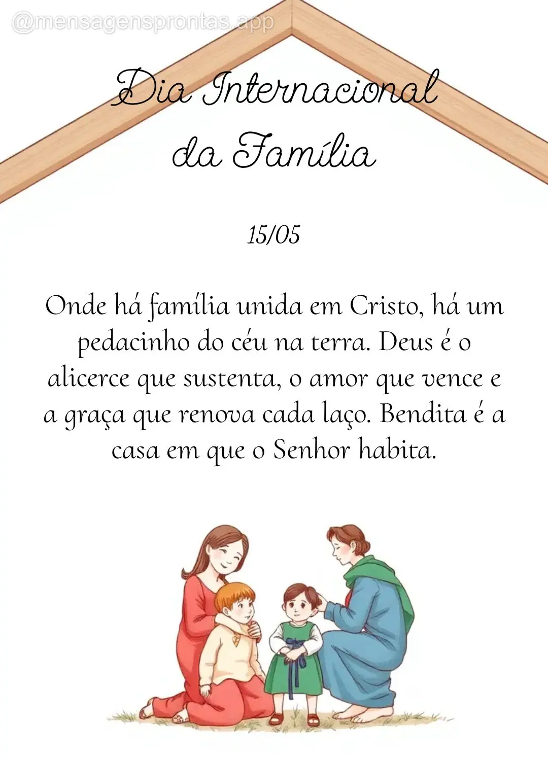 Onde há família unida em Cristo, há um pedacinho do céu na terra. Deus é o alicerce que sustenta, o amor que vence e a graça que renova cada laço....