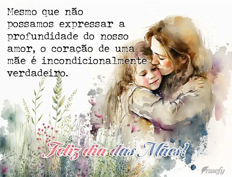 Mesmo que não possamos expressar a profundidade do nosso amor, o coração de uma mãe é incondicionalmente verdadeiro. Feliz dia das Mães!