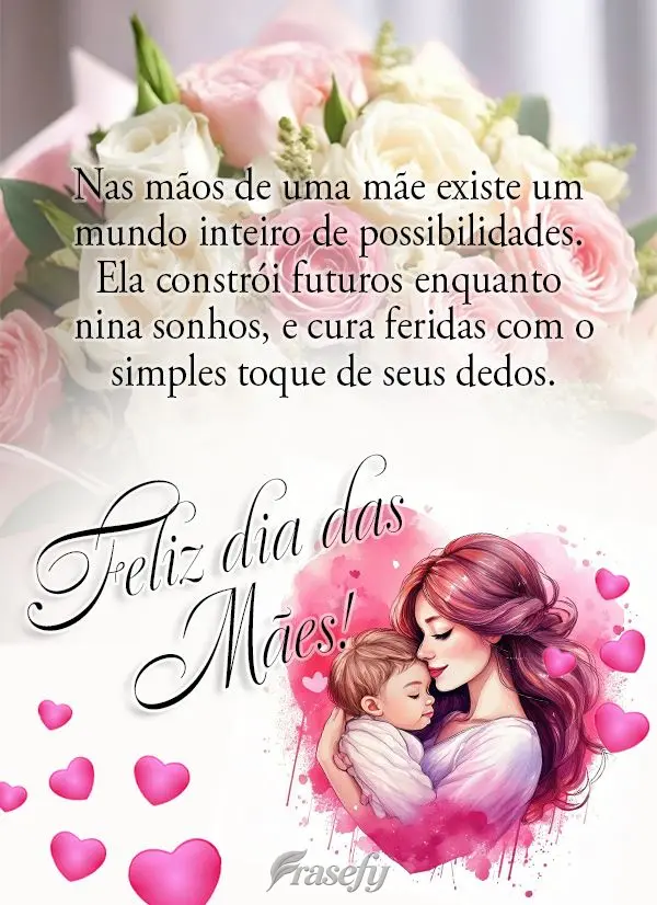 Nas mãos de uma mãe existe um mundo inteiro de possibilidades. Ela constrói futuros enquanto nina sonhos, e cura feridas com o simples toque de seus d...