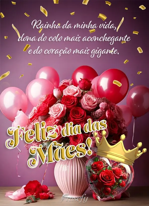 Rainha da minha vida, dona do colo mais aconchegante e do coração mais gigante. Feliz dia das Mães!