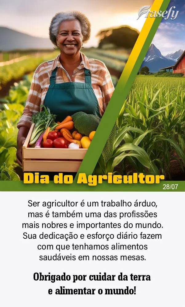 Ser agricultor é um trabalho árduo, mas é também uma das profissões mais nobres e importantes do mundo. Sua dedicação e esforço diário fazem com...