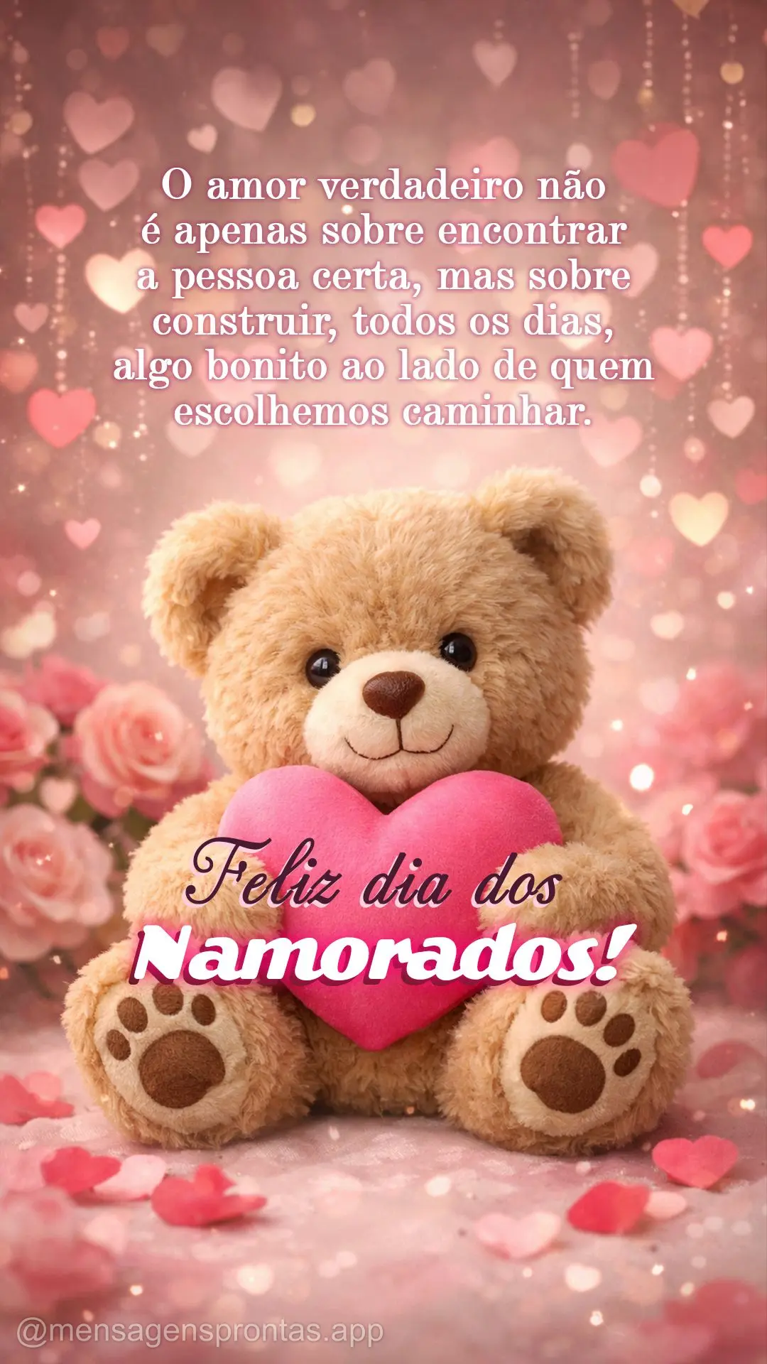 O amor verdadeiro não é apenas sobre encontrar a pessoa certa, mas sobre 
construir, todos os dias, algo bonito ao lado de quem escolhemos caminhar. F...