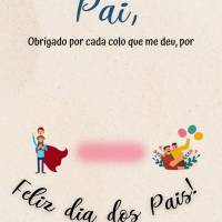 Pai, 
Pai, obrigado por cada colo que me deu, por cada “puxão de orelha” que me corrigiu e me fez melhor. Por cada ensinamento, cada brincadeira, p...