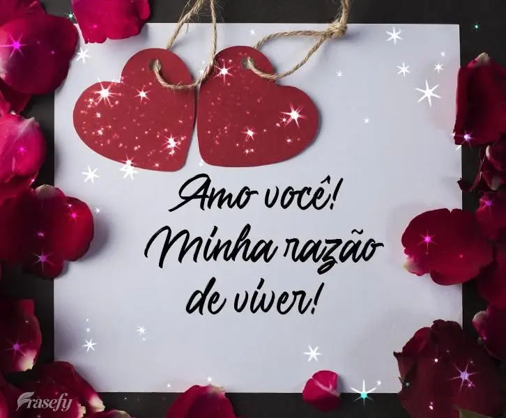 Amo você! Minha razão de viver!
