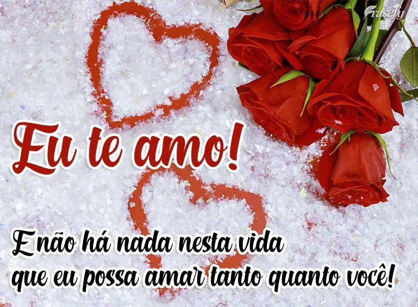 Eu te amo! E não há nada nesta vida que eu possa amar tanto quanto você!