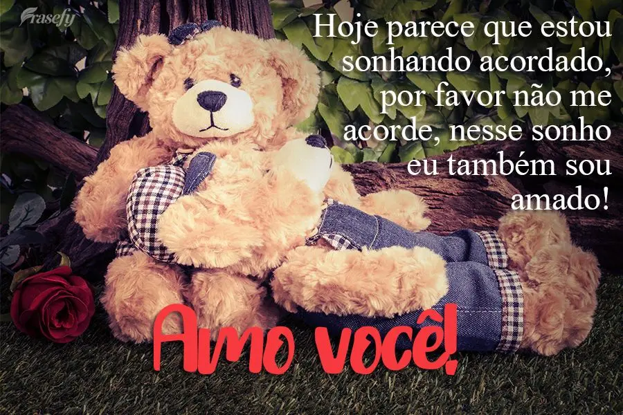 Hoje parece que estou sonhando acordado. Por favor não me acorde, nesse sonho eu também sou amado! 
 Amo você! 