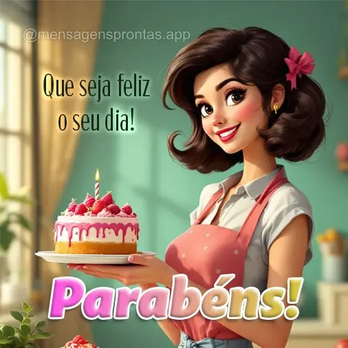 Que seja feliz o seu dia! Parabéns!
