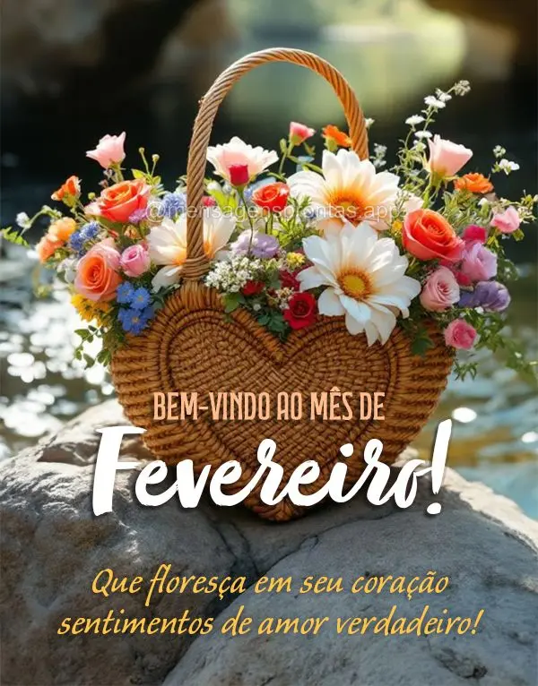 Que floresça em seu coração sentimentos de amor verdadeiro! Bem-vindo ao mês de Fevereiro!
