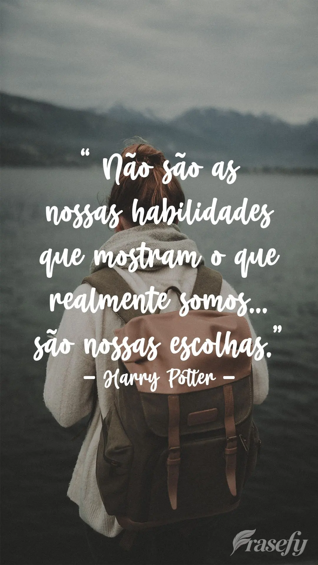 “Não são as nossas habilidades que mostram o que realmente somos...são nossas escolhas.”  Harry Potter
