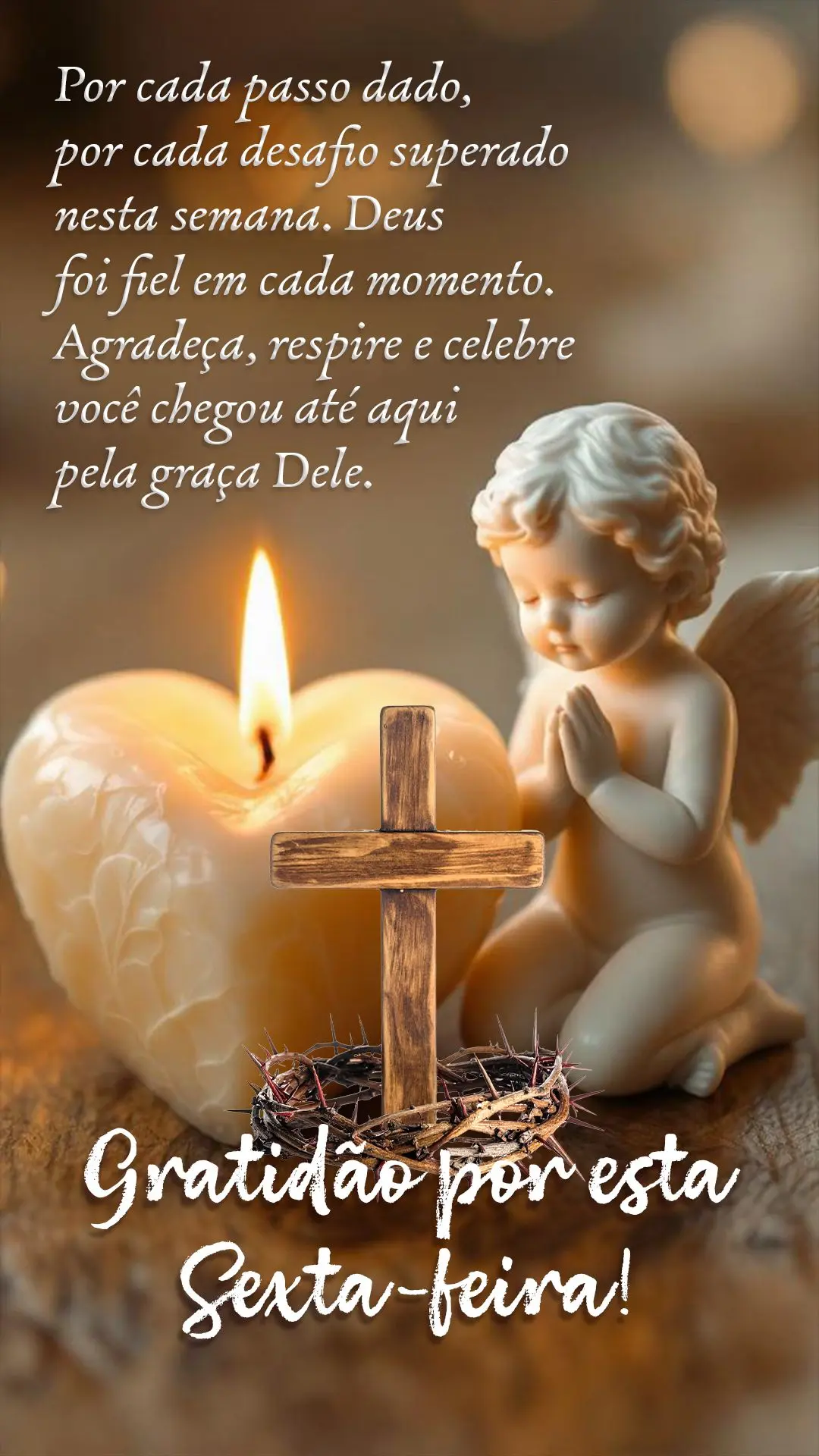 Gratidão por esta sexta-feira! Por cada passo dado, por cada desafio superado nesta semana. Deus foi fiel em cada momento. Agradeça, respire e celebre ...