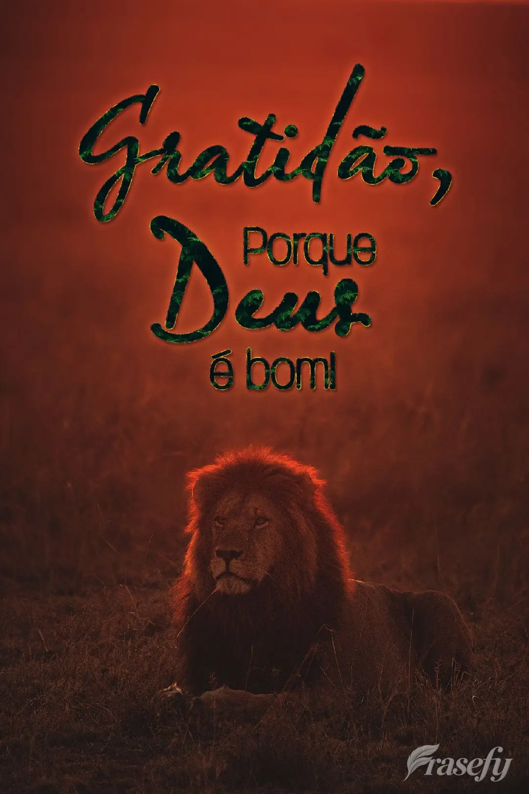 Gratidão, Porque Deus é bom!