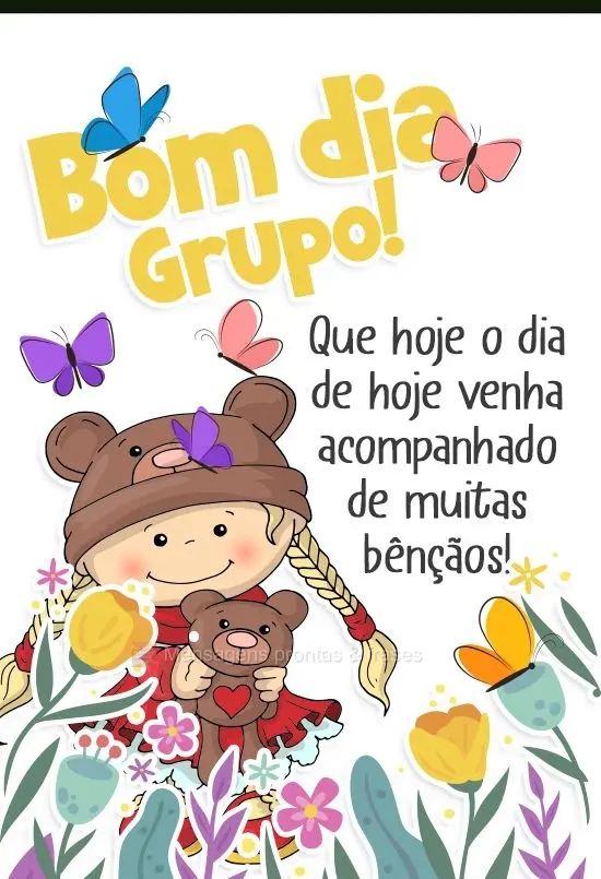 Que hoje o dia venha acompanhado de muitas bênçãos!

 Bom dia Grupo! 