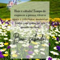 Hoje é sábado! Tempo de esquecer a pressa, viver o agora e colecionar memórias lindas com quem faz seu mundo melhor.
Bom sábado!