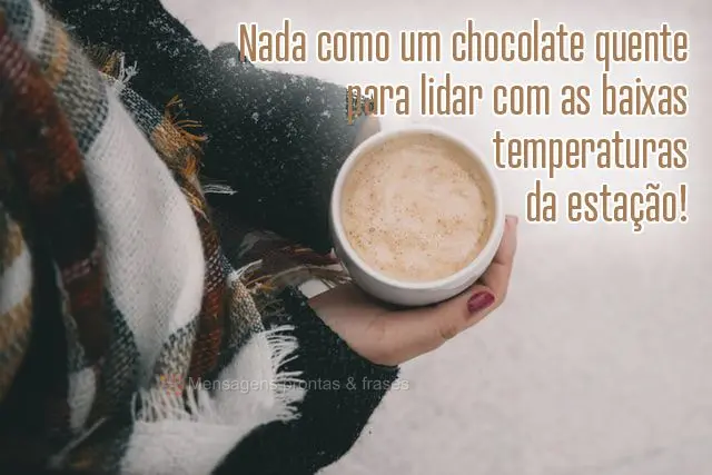 Nada como um chocolate quente para lidar com as baixas temperaturas da estação!
