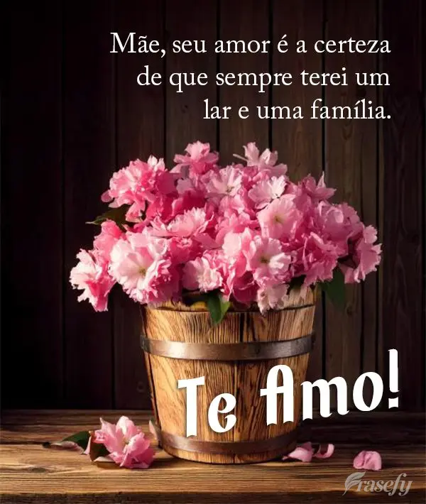 Mãe, seu amor é a certeza de que sempre terei um lar e uma família. Te amo!