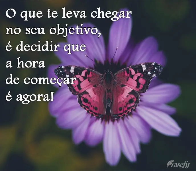 O que te leva a chegar no seu objetivo, é decidir que a hora de começar é agora!
