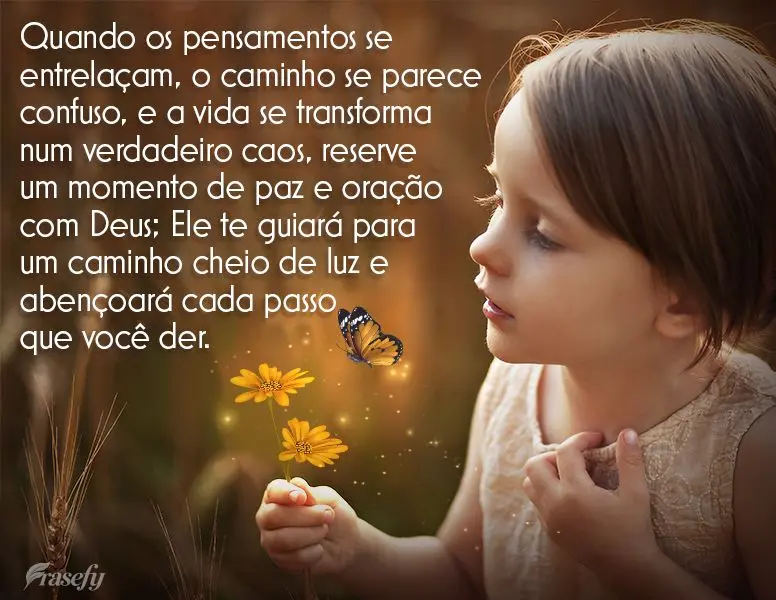 Quando os pensamentos se entrelaçam, o caminho se parece confuso e a vida se transforma num verdadeiro caos. Reserve um momento de paz e oração com De...