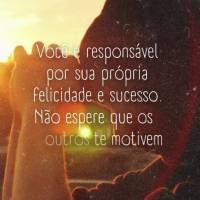 Você é responsável por sua própria felicidade e sucesso. Não espere que os outros te motivem ou te guiem. Seja seu próprio impulsionador e faça ac...