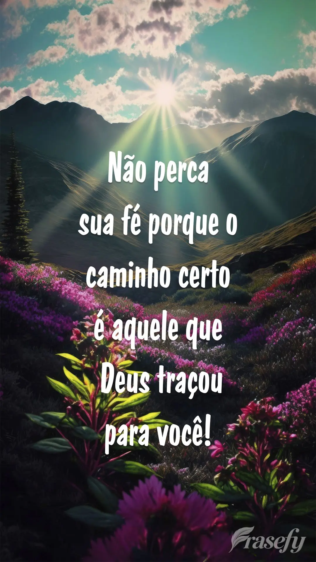 Não perca sua fé porque o caminho certo é aquele que Deus traçou para você!