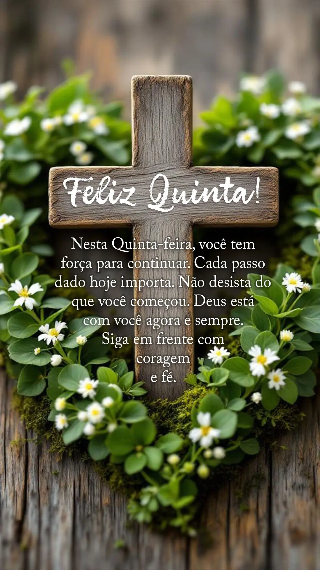 Nesta quinta-feira, você tem força para continuar. Cada passo dado hoje importa. Não desista do que você começou. Deus está com você agora e sempr...