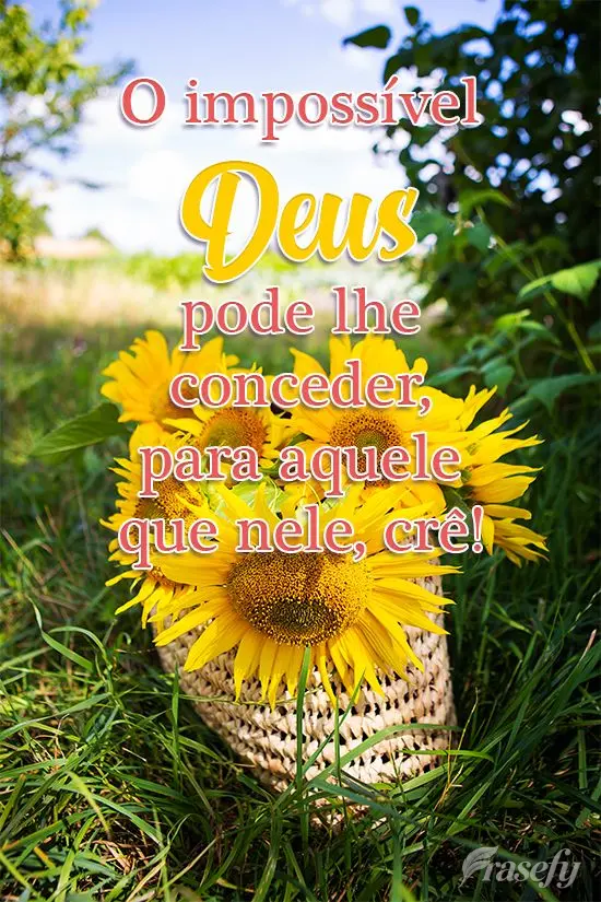 O impossível Deus pode conceder para aquele que nele crê!
