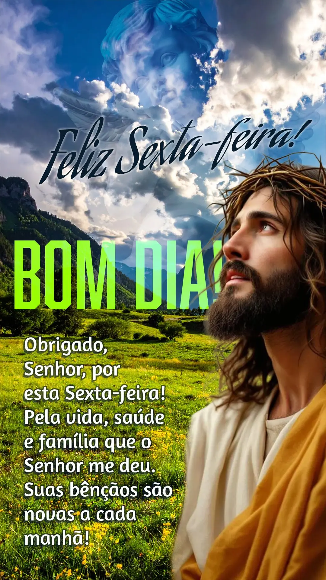 🙏 Obrigado, Senhor, por esta sexta-feira! Pela vida, saúde e família que o Senhor me deu. Suas bênçãos são novas a cada manhã! 🌟 #Gratidão...