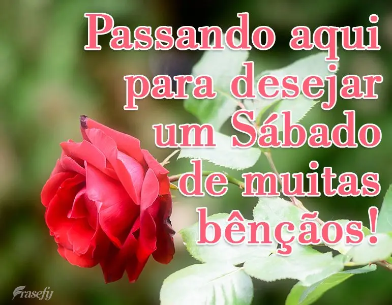 Passando aqui para desejar um Sábado de muitas bênçãos!
