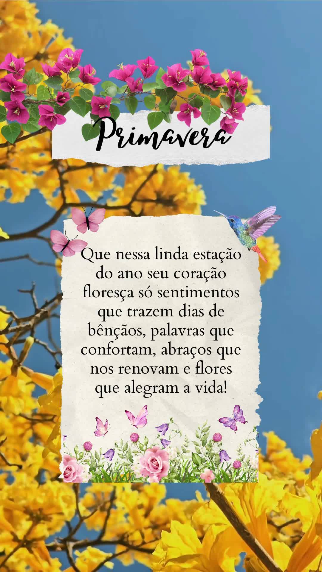 Que nessa linda estação do ano seu coração floresça só sentimentos que trazem dias de bênçãos, palavras que confortam, abraços que nos renovam ...