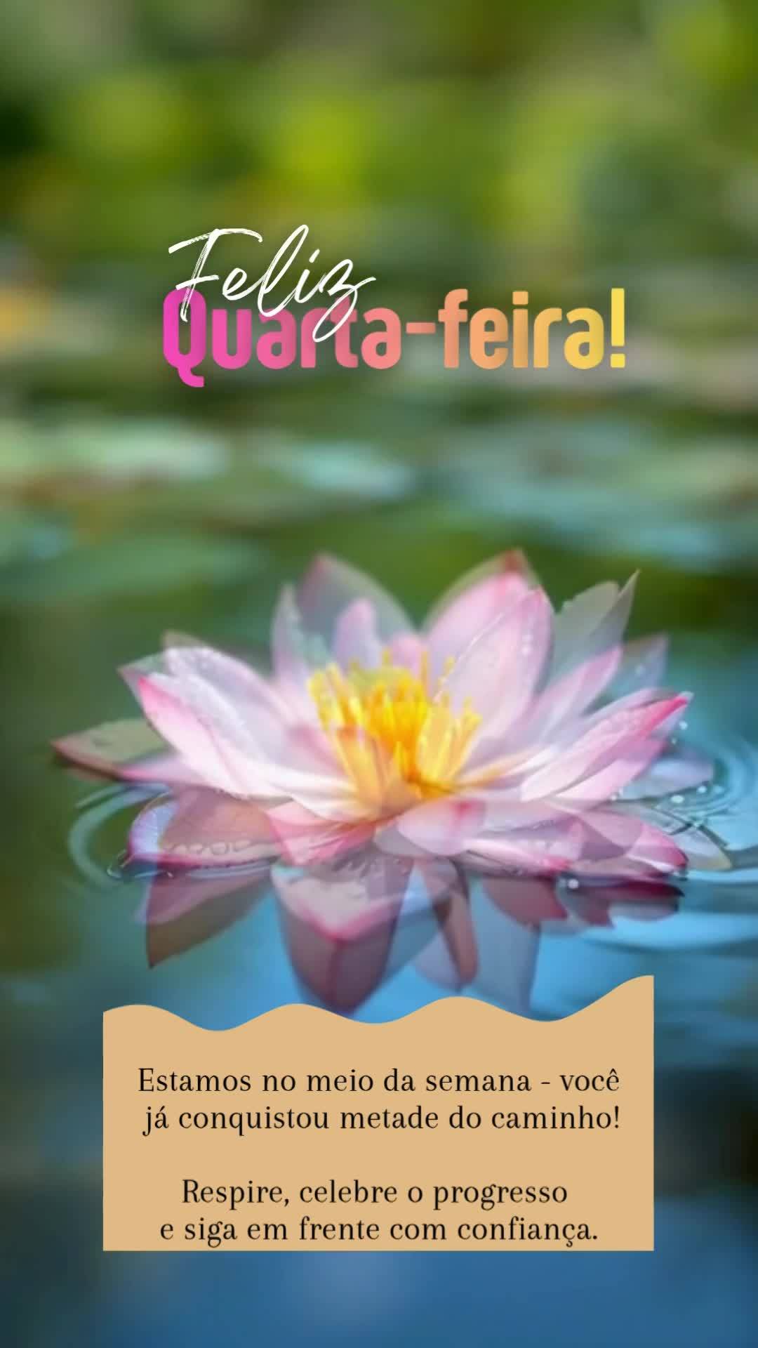 Estamos no meio da semana - você já conquistou metade do caminho! Respire, celebre o progresso e siga em frente com confiança. Feliz Quarta-feira!