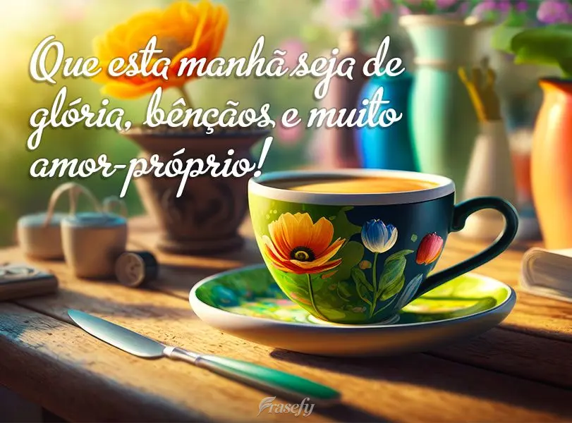 Que esta manhã seja de glória, bênçãos e muito amor-próprio!