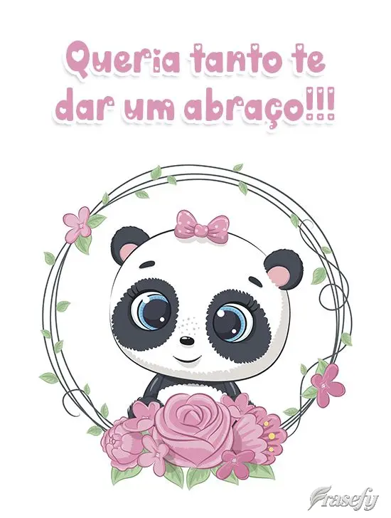 Queria tanto te dar um abraço!!!
