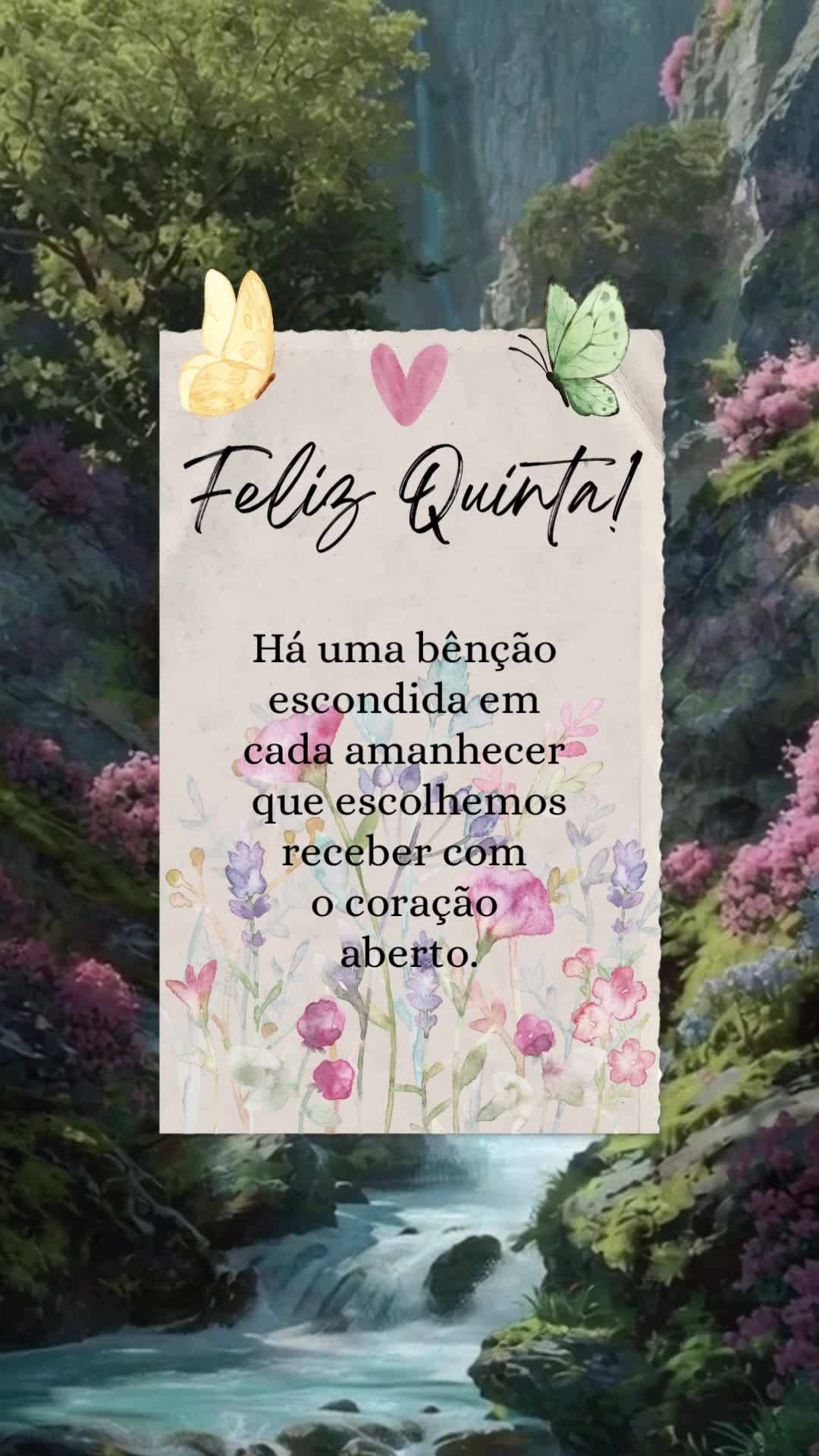 Há uma bênção escondida em cada amanhecer que escolhemos receber com o coração aberto. Feliz Quinta!