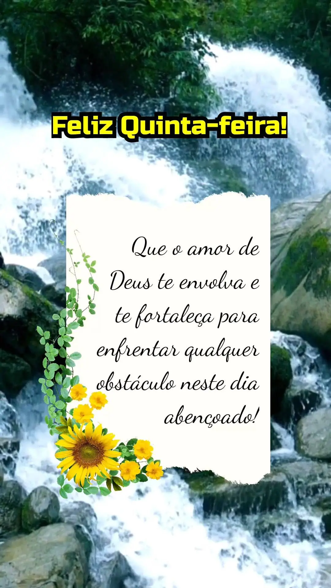 Que o amor de Deus te envolva e te fortaleça para enfrentar qualquer obstáculo neste dia abençoado!  Feliz Quinta-feira!