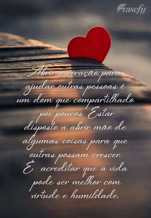 Abrir o coração para ajudar outras pessoas é um dom que compartilhado por poucos. Estar disposto a abrir mão de algumas coisas para que outras possam...