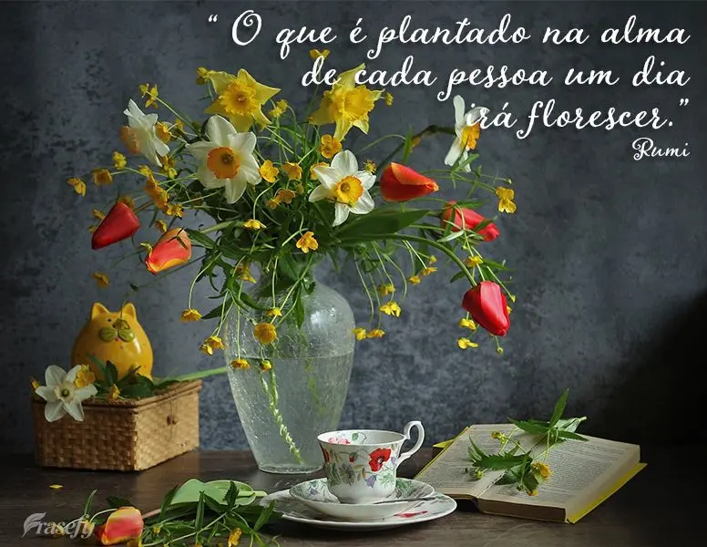 “O que é plantado na alma de cada pessoa um dia irá florescer.” Rumi
