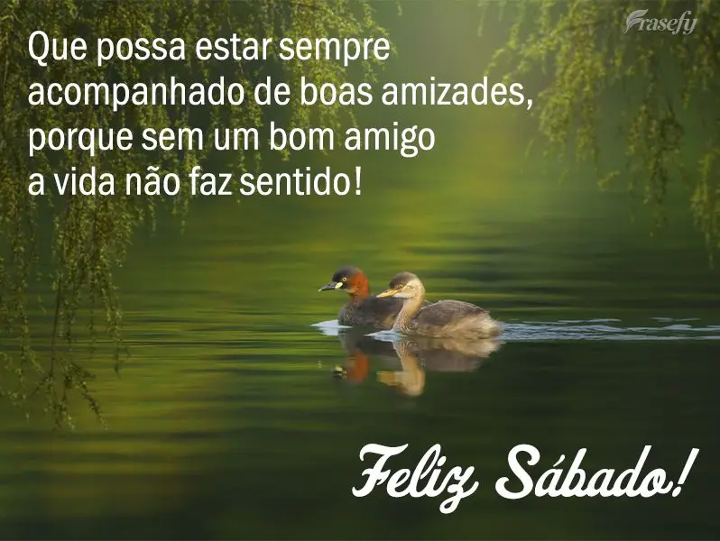 Que possa estar sempre acompanhado de boas amizades, porque sem um bom amigo a vida não faz sentido! Feliz Sábado! 