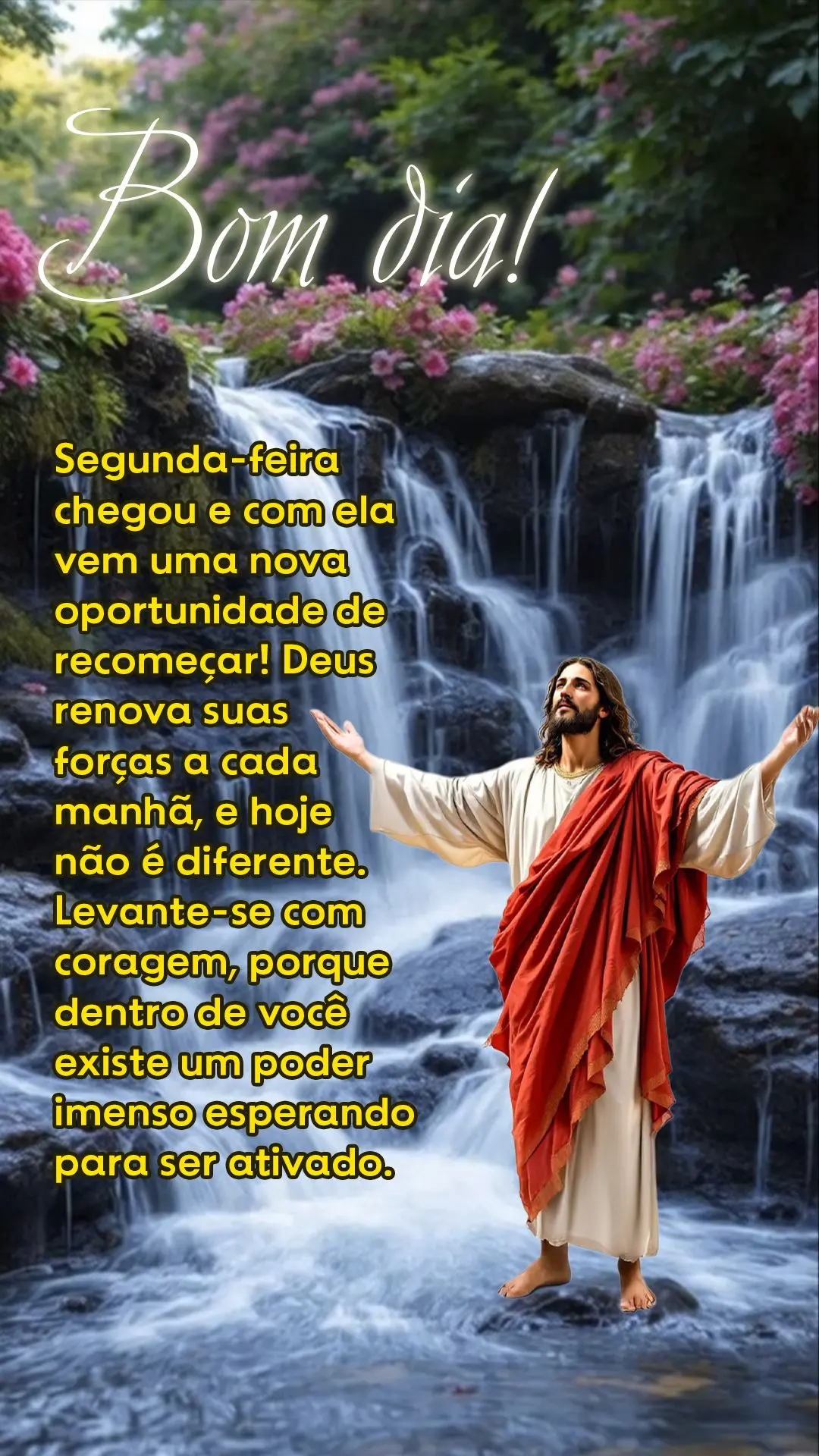 Segunda-feira chegou e com ela vem uma nova oportunidade de recomeçar! Deus renova suas forças a cada manhã, e hoje não é diferente. Levante-se com ...