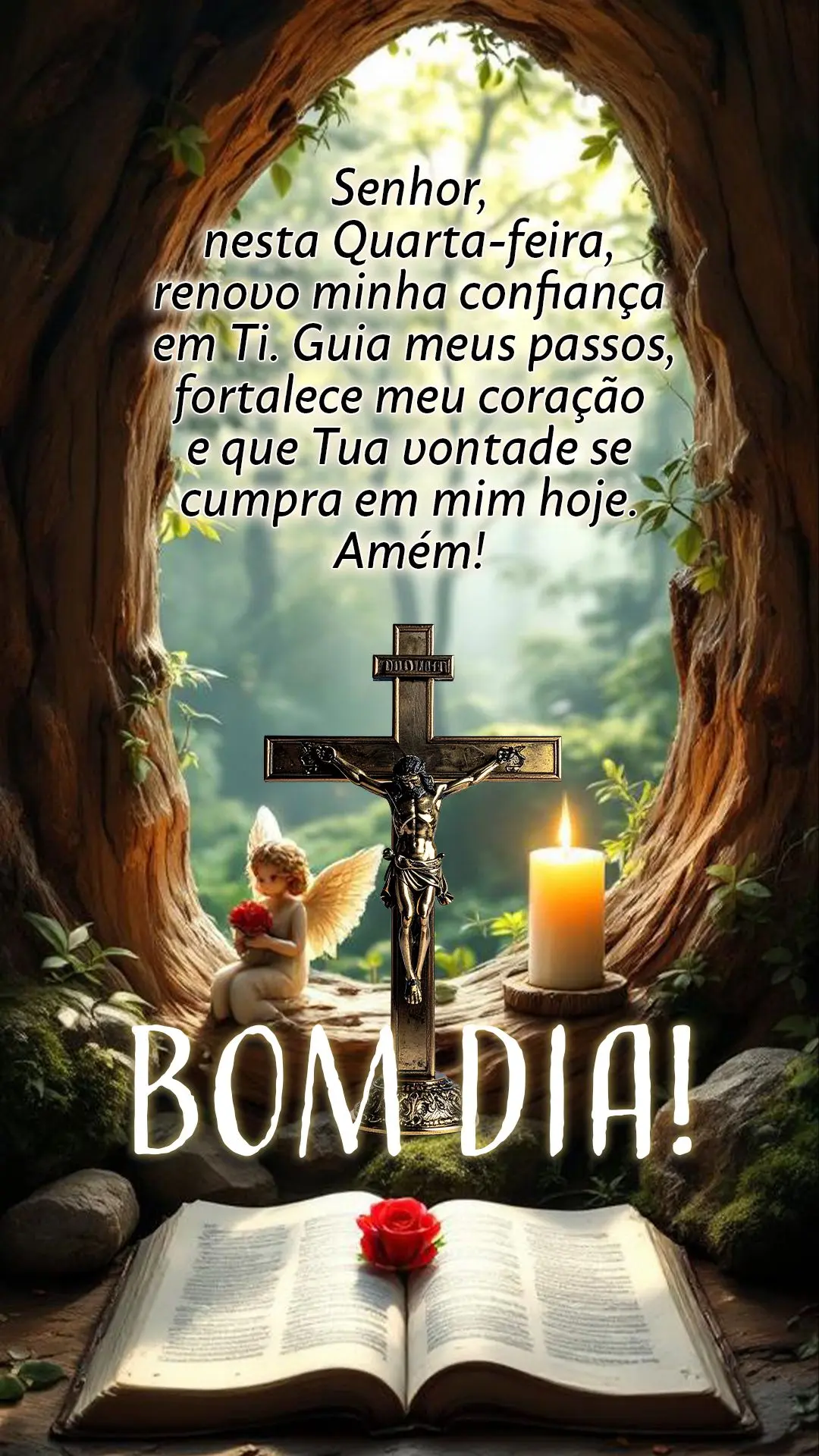 Senhor, nesta quarta-feira, renovo minha confiança em Ti. Guia meus passos, fortalece meu coração e que Tua vontade se cumpra em mim hoje. Amém! 🙏...